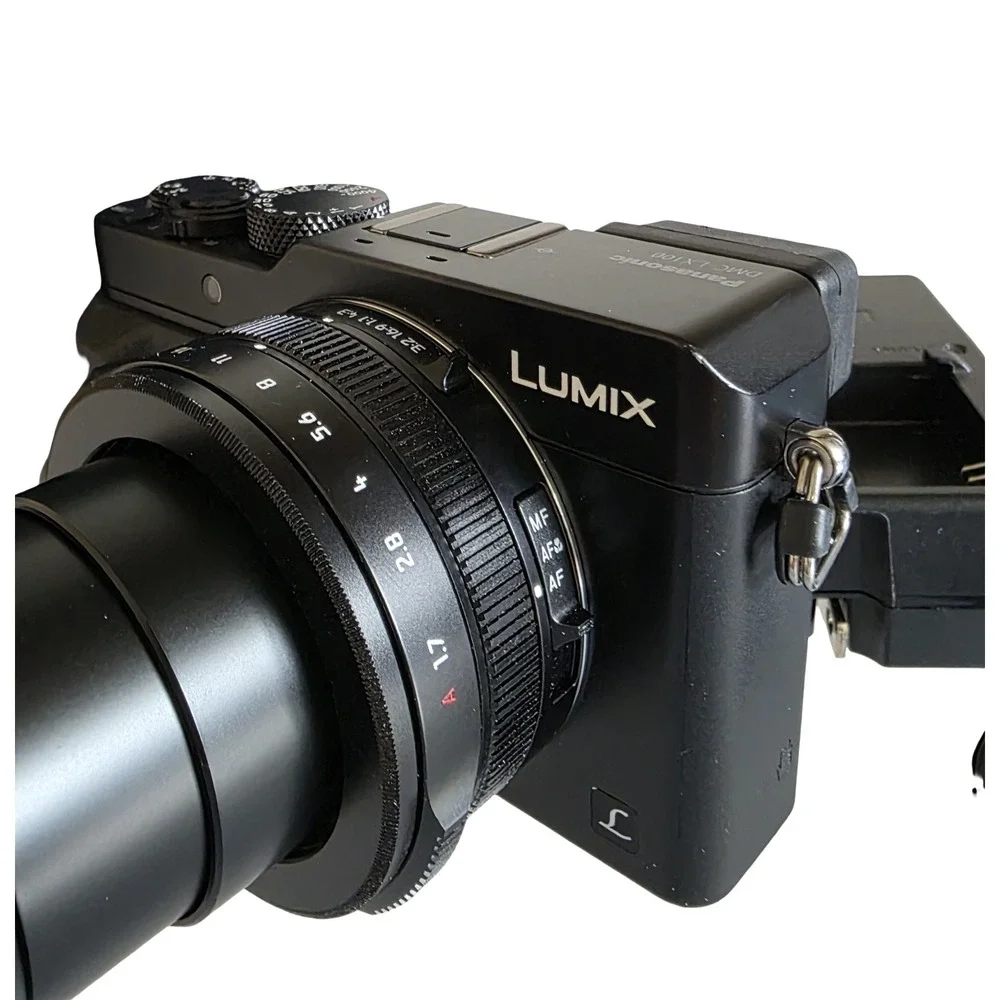 Panasonic LUMIX DMC-LX100 12.8MP Digital Camera Black Bundle Case 64GB Card Char
